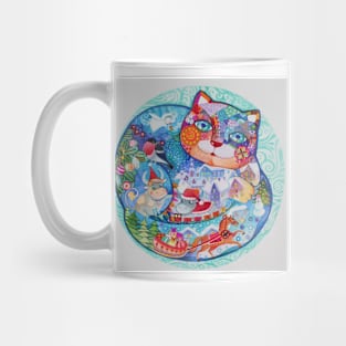 Christmas cat Mug